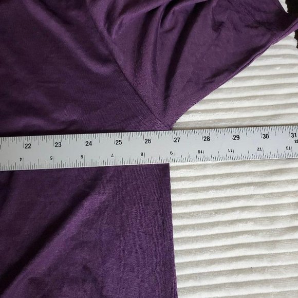Athleta Vapor Hooded Top Womens 1x Purple Short Sleeve Lightweight Cropped - Picture 8 of 9